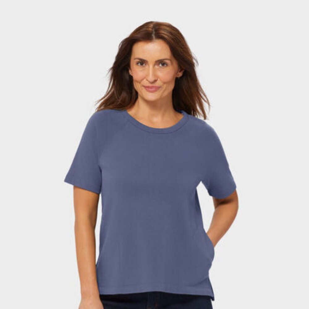 Women's Canal Park Terry Short Sleeve Crewneck, Dusk Blue, Large